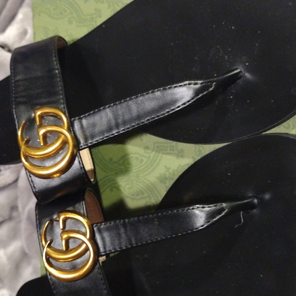 Black Gucci Sandals